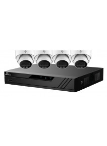 Eagle IP CCTV Kit - 8 Channel 2TB DVR + 4 x 4MP Full-Colour Turret Camera (White) CV-8IP-4DOME-2TBW