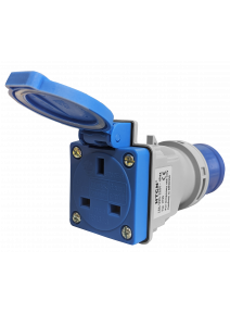 240v 16A Industrial Plug Domestic Converter/Adaptor (Blue) IP2S