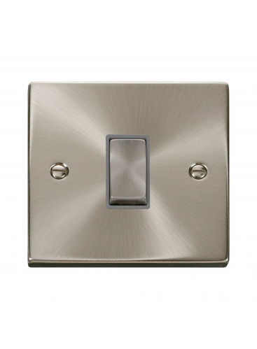 1 Gang 2 Way 10A Satin Chrome Plate Switch VPSC411GY
