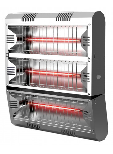 6000W Silver Outdoor Quartz Infrared Heater - Riviera RIV600-SL