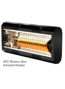2000W Black Outdoor Quartz Infrared Heater - Riviera RIV200