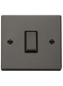 1 Gang Intermediate 10A Black Nickel Plate Switch (VPBN425BK)