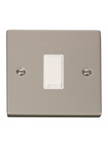 1 Gang 2 Way 10A Pearl Nickel Plate Switch (VPPN011WH)