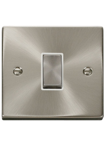 1 Gang 2 Way 10A Satin Chrome Plate Switch VPSC411WH