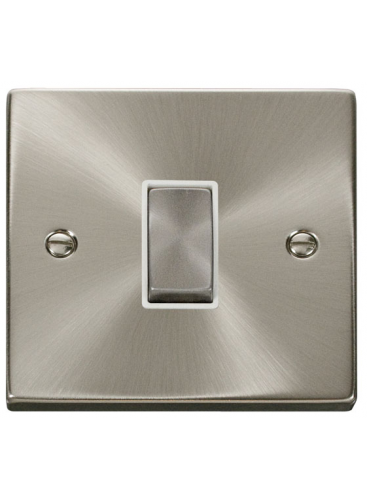 1 Gang 2 Way 10A Satin Chrome Plate Switch VPSC411WH