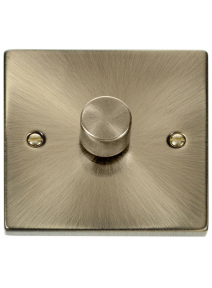 1 Gang 2 Way 400VA Antique Brass Dimmer Switch (VPAB140)