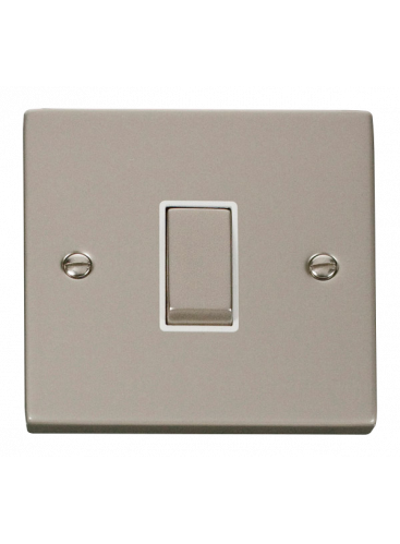 1 Gang 2 Way 10A Pearl Nickel Plate Switch (VPPN411WH)