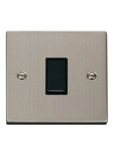 1 Gang 2 Way 10A Stainless Steel Plate Switch VPSS011BK