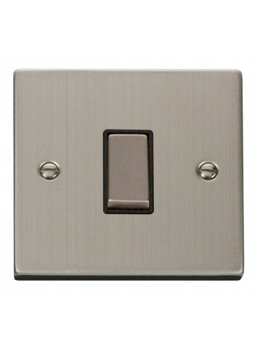 1 Gang 2 Way 10A Stainless Steel Plate Switch VPSS411BK