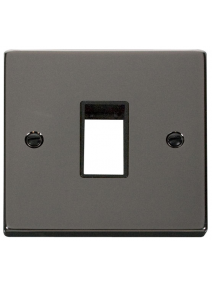 1 Gang Single Aperture Black Nickel Switch Plate (Unfurnished) (VPBN401BK)