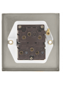 10A Satin Brass Triple Pole Fan Isolator Switch (VPSB020WH)
