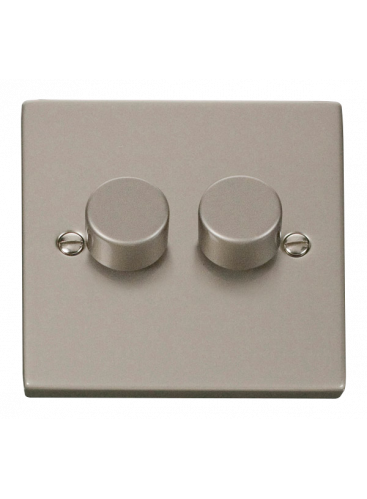 2 Gang 2 Way Pearl Nickel Dimmer Switch (VPPN152)