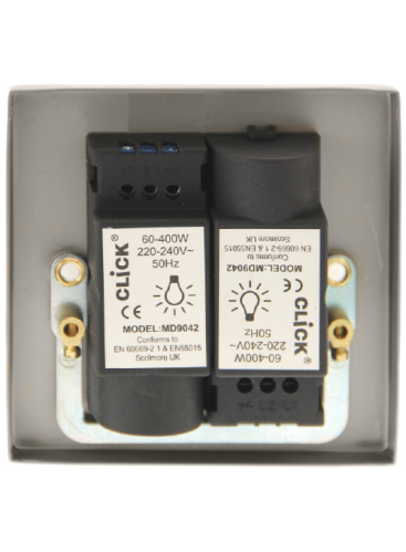 2 Gang 2 Way Pearl Nickel Dimmer Switch (VPPN152)