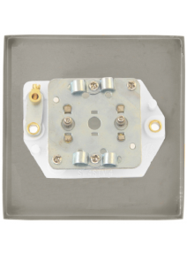 2 Gang Satin Brass Twin Non-Isolated Co-Axial Socket (VPSB066BK)