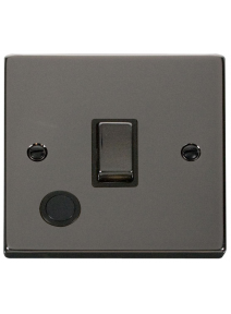 20A Double Pole Black Nickel Ingot Switch &amp; Flex Outlet (VPBN522BK)