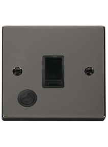 20A Black Nickel Double Pole Switch with Flex Outlet (VPBN022BK)
