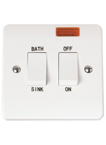 20A Double Pole Sink/Bath Switch With Neon  CMA024