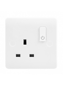 13A White 1 Gang Zigbee Smart Switched Socket Outlet CMA30035