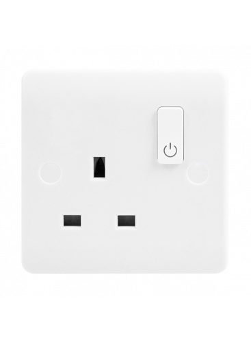 13A White 1 Gang Zigbee Smart Switched Socket Outlet CMA30035