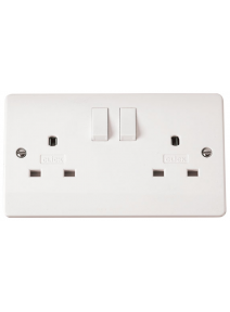2 Gang Double Pole Switched 13A Non-Standard Socket  CMA936