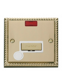 13A Georgian Brass Fused Spur Ingot with Flex Out &amp; Neon (GCBR553WH)