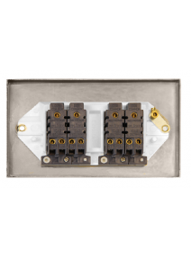 4 Gang 2 Way 10A Polished Brass Plate Switch (VPBR019WH)
