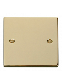 1 Gang Polished Brass Single Blank Plate (VPBR060)