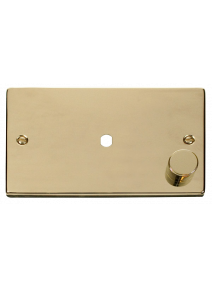 Polished Brass Dimmer Mounting Double Plate 1000W Maximum 1 Gang (VPBR185)