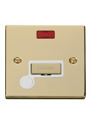 13A Polished Brass Fused Spur Ingot with Flex Out &amp; Neon (VPBR553WH)