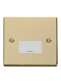 13A Polished Brass Fused Connection Unit (FCU) (VPBR650WH)