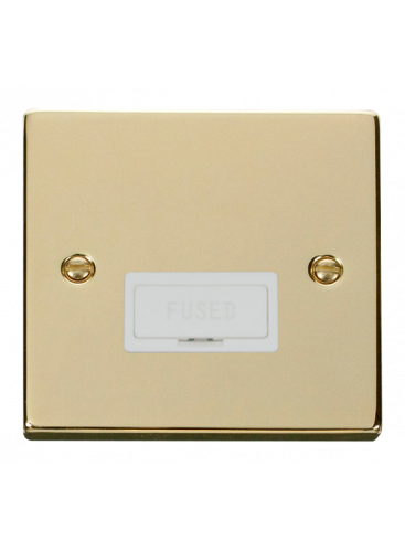 13A Polished Brass Fused Connection Unit (FCU) (VPBR650WH)