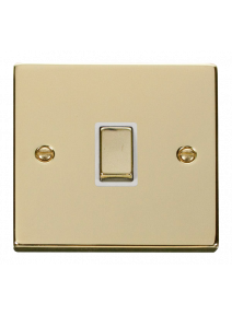 20A Double Pole Polished Brass Switch (VPBR722WH)
