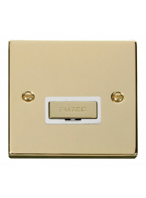 13A Polished Brass Fused Connection Spur Unit (VPBR750WH)