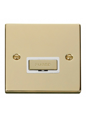13A Polished Brass Fused Connection Spur Unit (VPBR750WH)