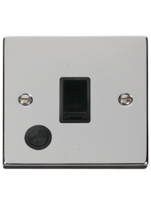 20A Polished Chrome Double Pole Switch with Flex Outlet (VPCH022BK)