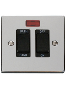 20A Double Pole Polished Chrome Sink/Bath Switch (VPCH024BK)