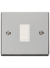 1 Gang Intermediate 10A Polished Chrome Plate Switch (VPCH025WH)