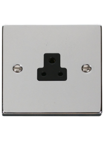 2A Round Pin Polished Chrome Socket (VPCH039BK)