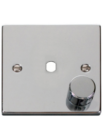 1 Gang Polished Chrome Dimmer Plate with Knob (VPCH140PL)