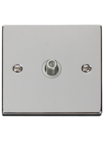 Single Polished Chrome Non-Isolated Satellite Socket 1 Gang (VPCH156WH)