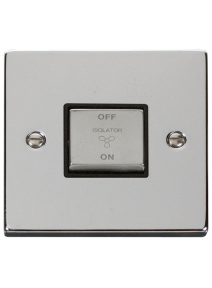 10A 3 Pole Polished Chrome Fan Isolation Switch (VPCH520BK)