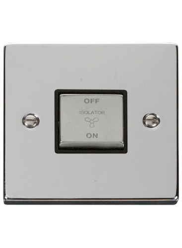 10A 3 Pole Polished Chrome Fan Isolation Switch (VPCH520BK)