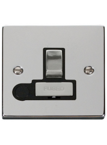 13A Polished Chrome Switched Fused Spur Unit (VPCH551BK)
