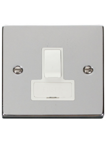13A Double Pole Polished Chrome Switched Fused Connection Unit (VPCH651WH)