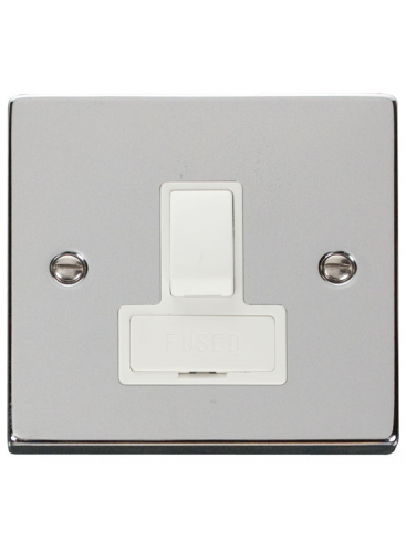 13A Double Pole Polished Chrome Switched Fused Connection Unit (VPCH651WH)