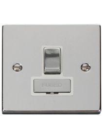 13A Double Pole Polished Chrome Switched Fused Spur Unit (VPCH751WH)