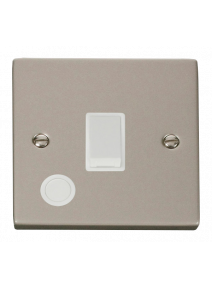 20A Pearl Nickel Double Pole Switch with Flex Outlet (VPPN022WH)