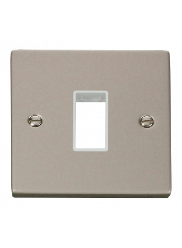 1 Gang Single Aperture Pearl Nickel Switch Plate (Unfurnished) (VPPN401WH)