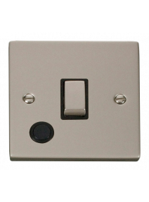 20A Double Pole Pearl Nickel Ingot Switch and Flex Outlet (VPPN522BK)
