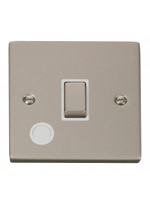 20A Double Pole Pearl Nickel Ingot Switch and Flex Outlet (VPPN522WH)